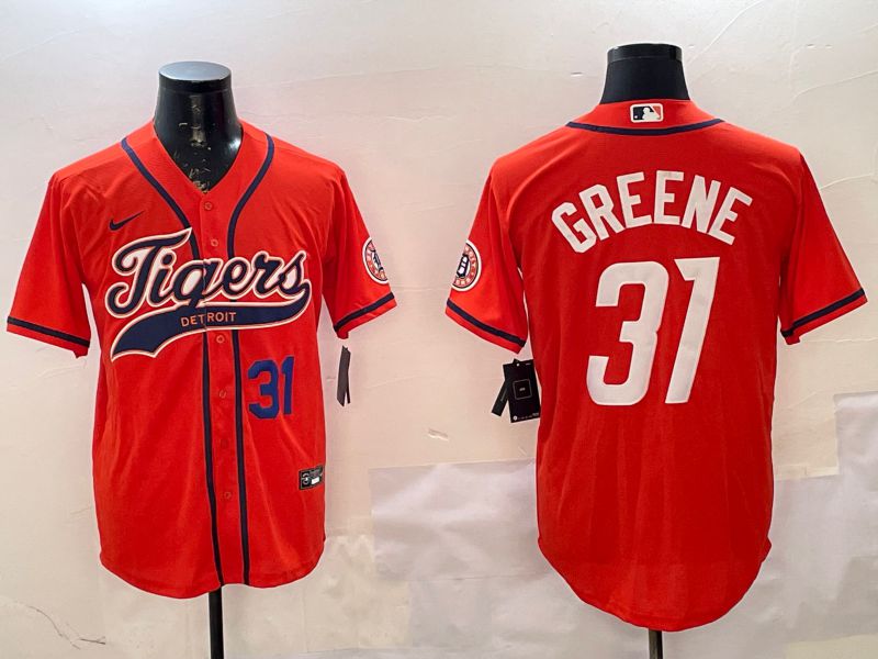 Men Detroit Tigers #31 Greene Orange Joint Name 2025 Nike MLB Jersey style 3